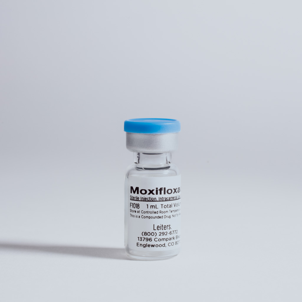 Moxifloxacin 5 mg/mL, 1 mL in a 2 mL vial