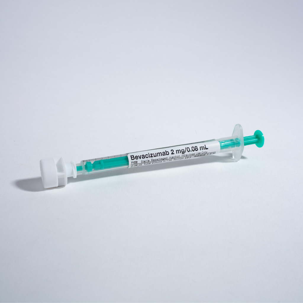 Bevacizumab (Avastin®) 2 mg/0.08 mL, repackaged in a 1 mL Syringe