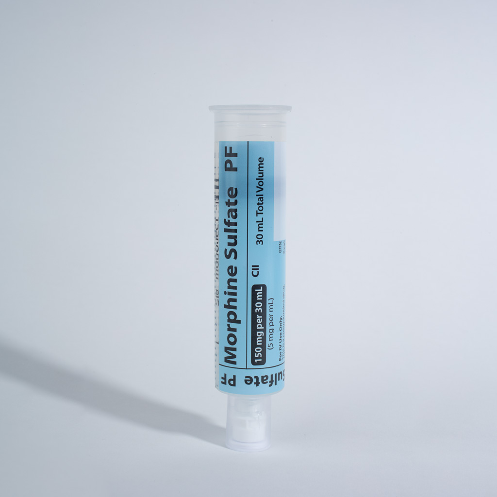 Morphine Sulfate 5mg/mL, 30 mL in 35 mL Syringe PCA