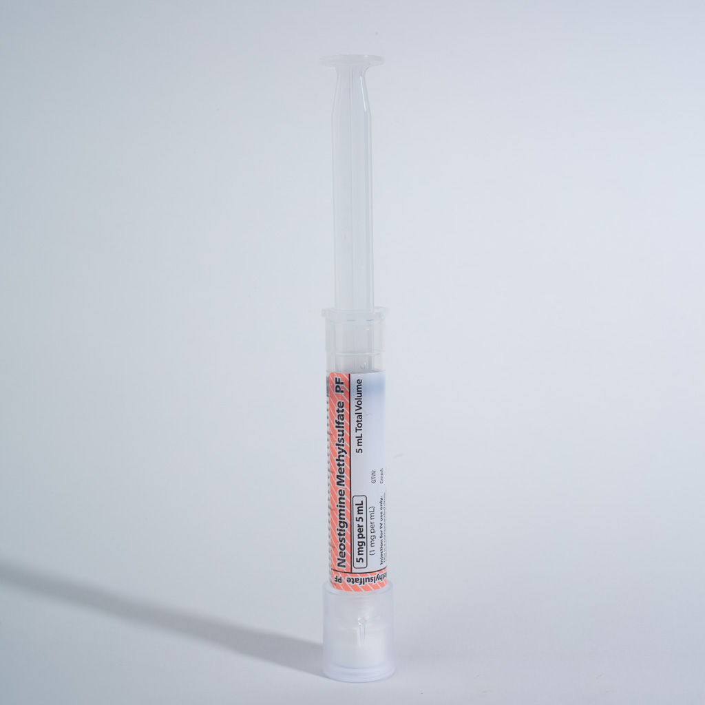 Neostigmine Methylsulfate 1 mg/mL, preservative free, 5 mL in 5 mL Syringe