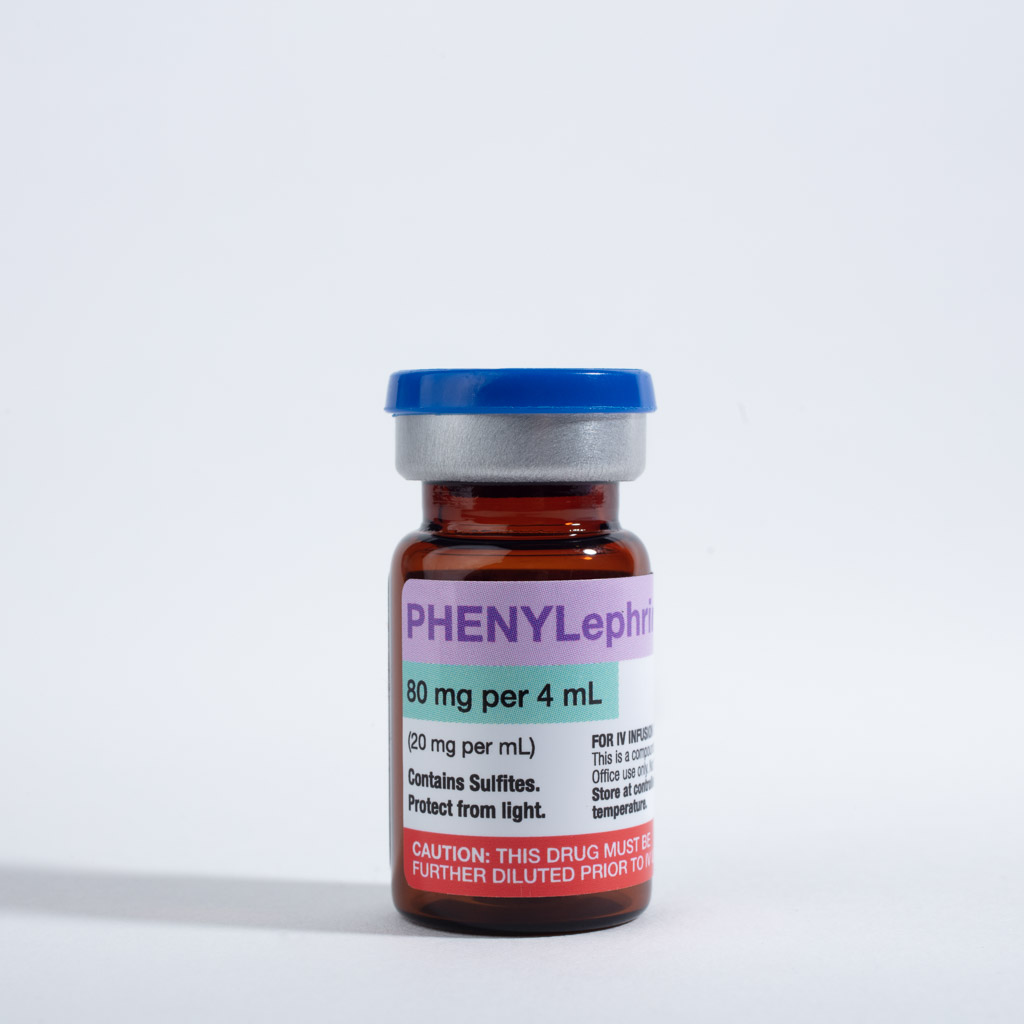 Phenylephrine HCl 80 mg (20 mg/mL) concentrated vial