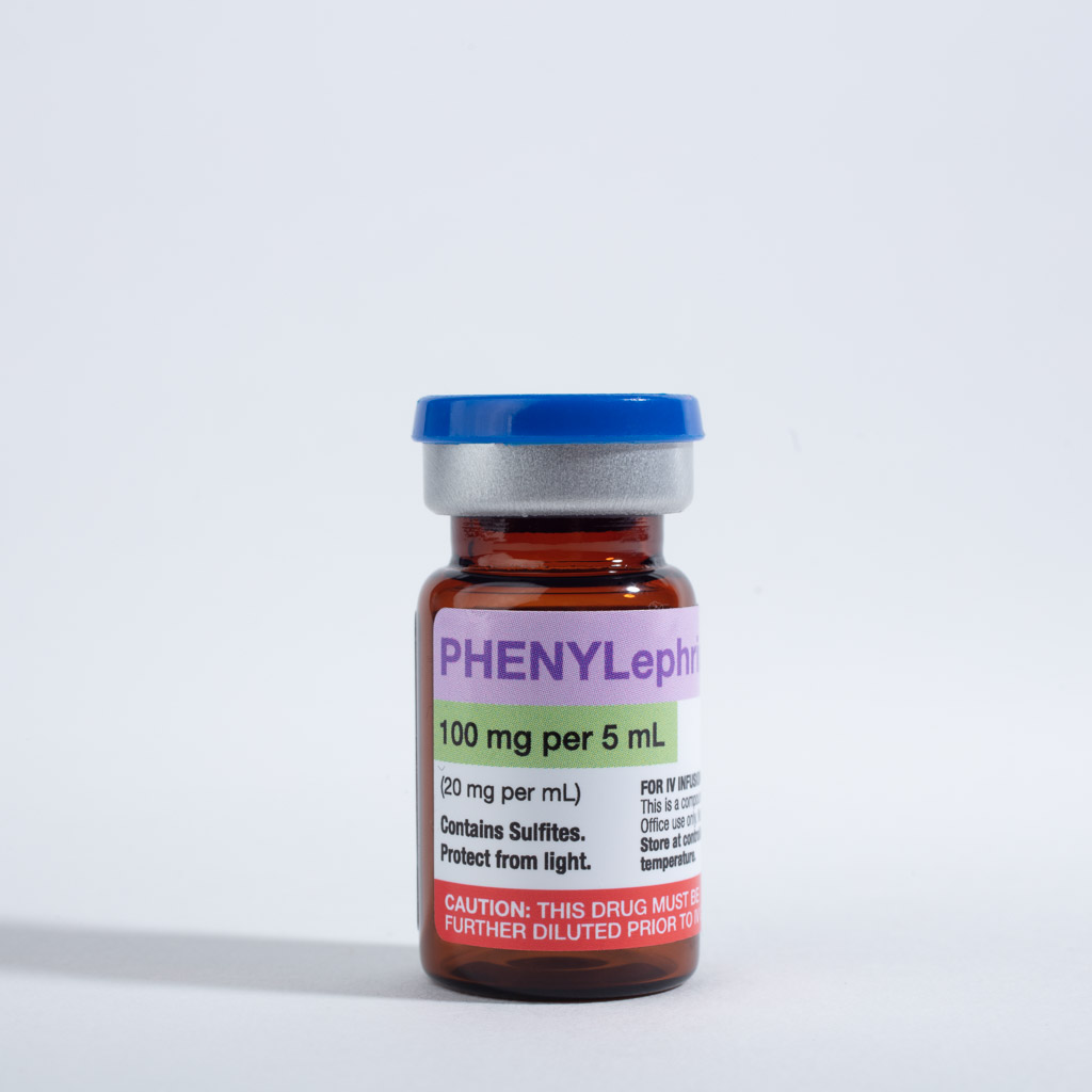 Phenylephrine HCl 100 mg (20 mg/mL) concentrated vial