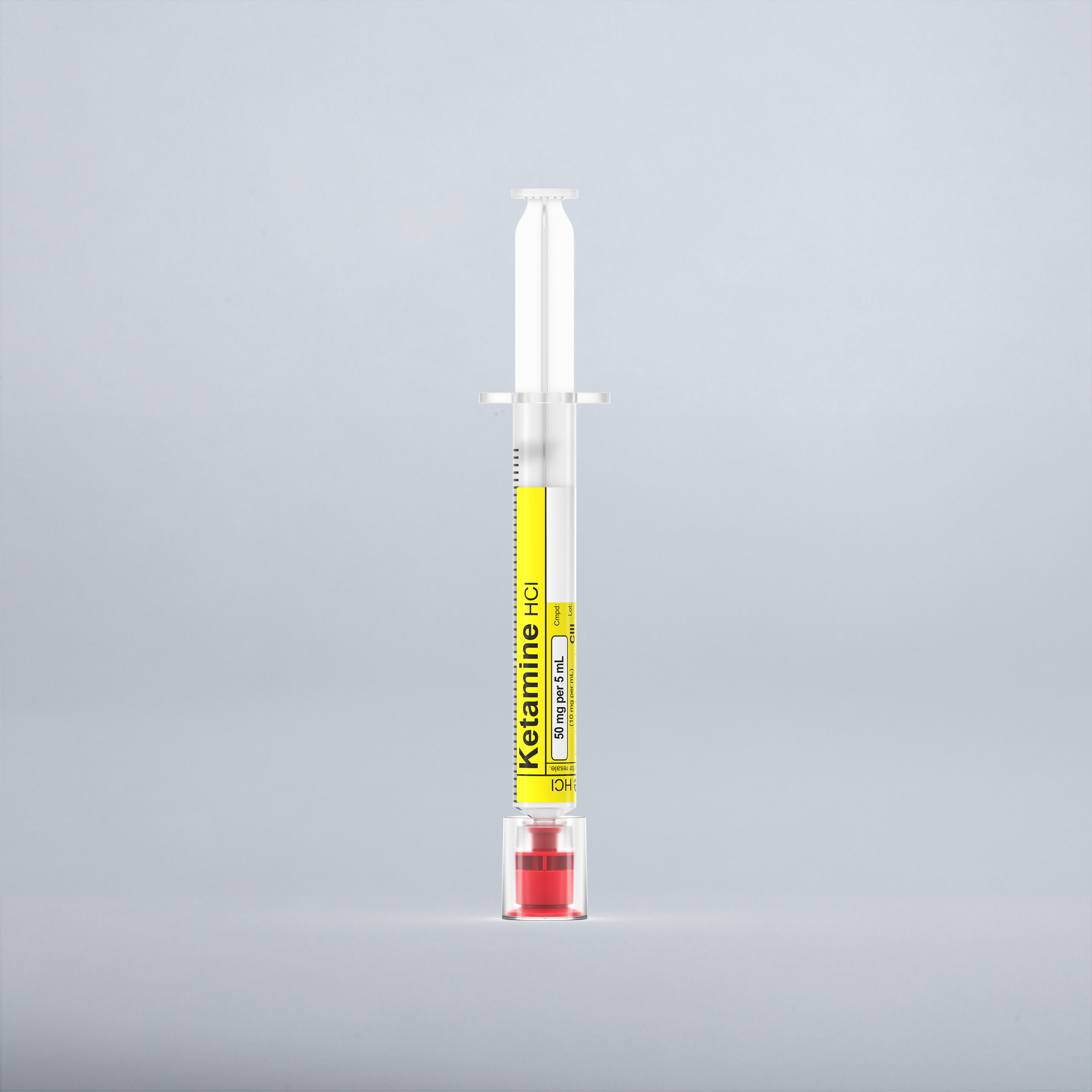 Ketamine 10 mg/ml, 5 mL in 5 mL syringe