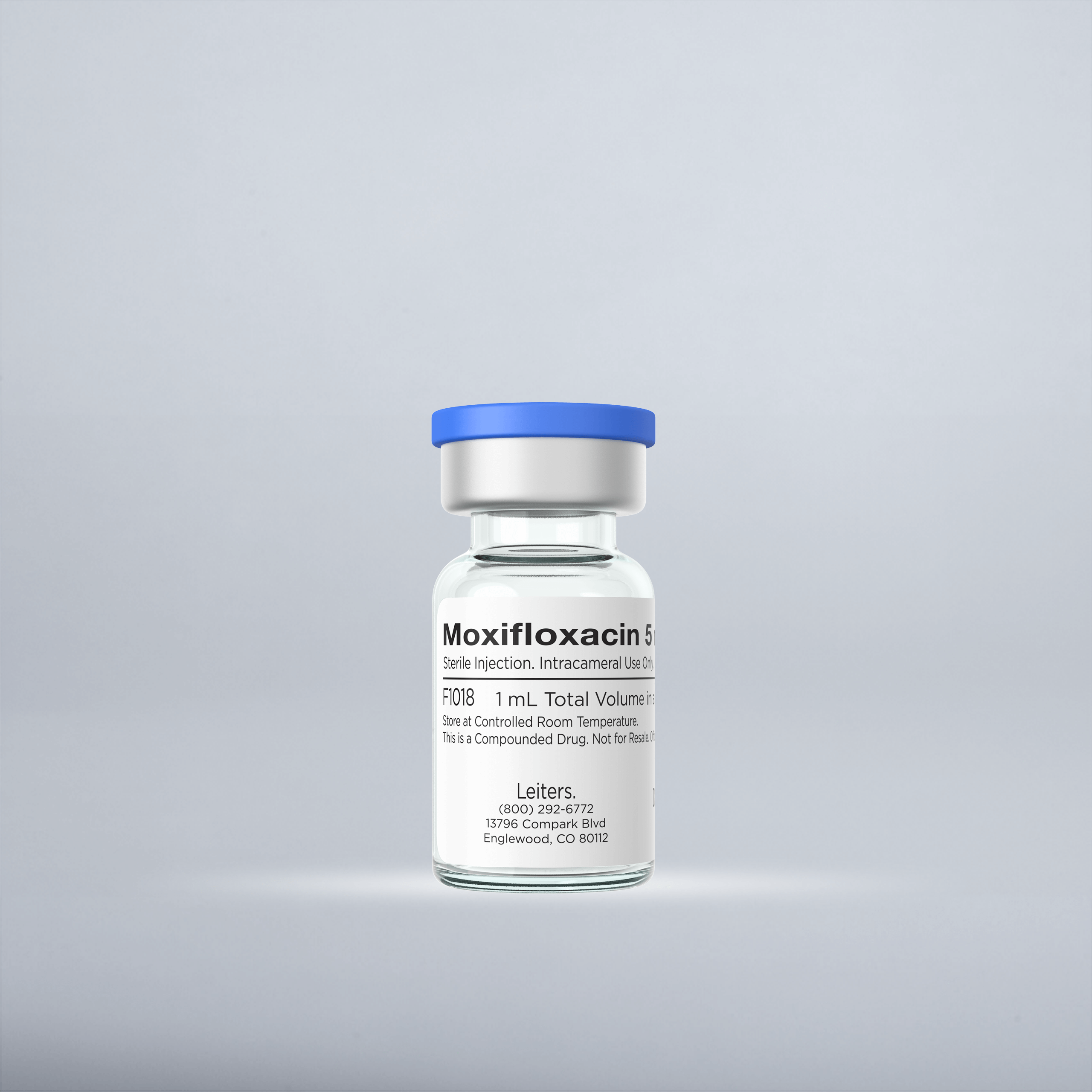 Moxifloxacin 5 mg/mL, 1 mL in a 2 mL vial