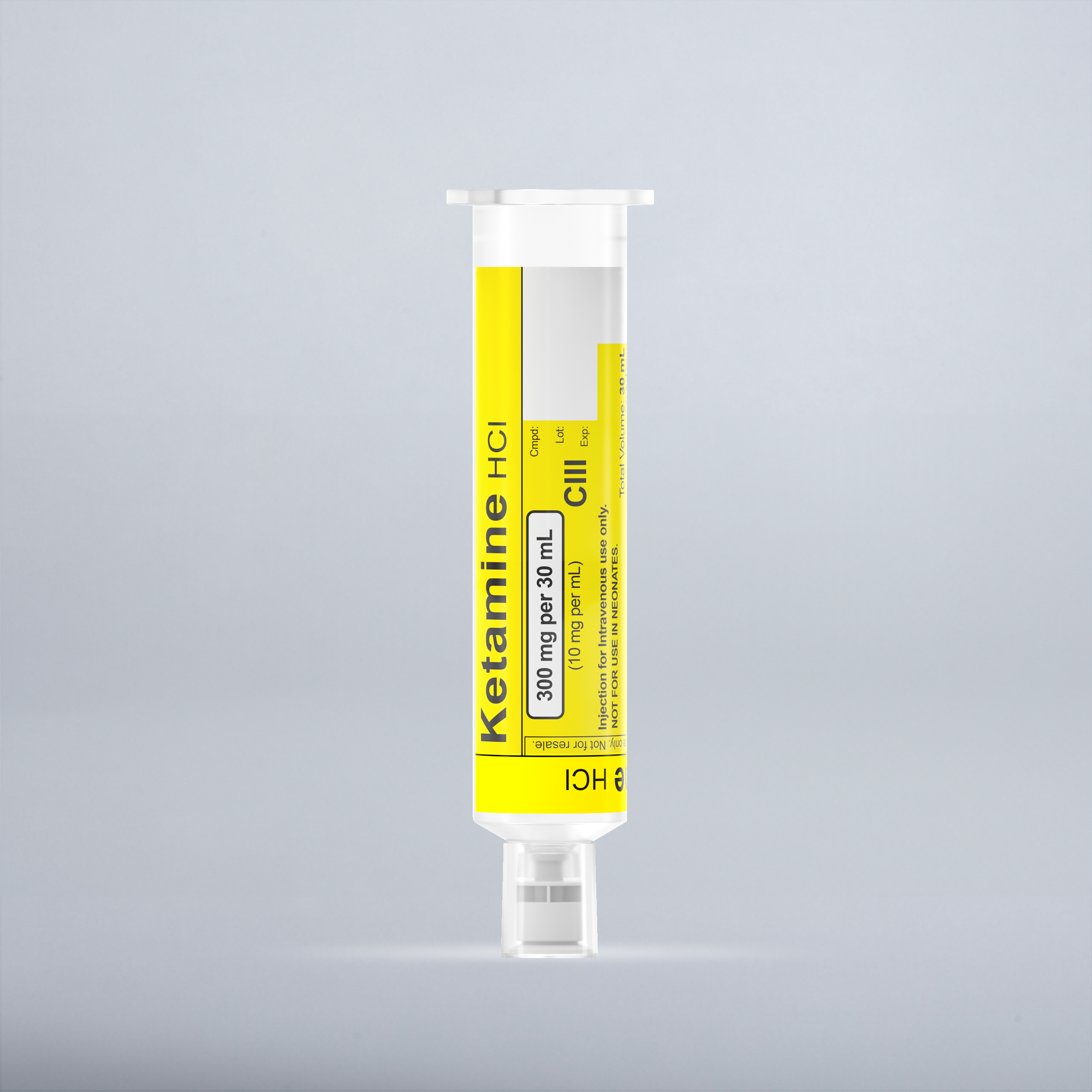 Ketamine 10 mg/ml, 30 mL in 35 mL syringe Syringe PCA