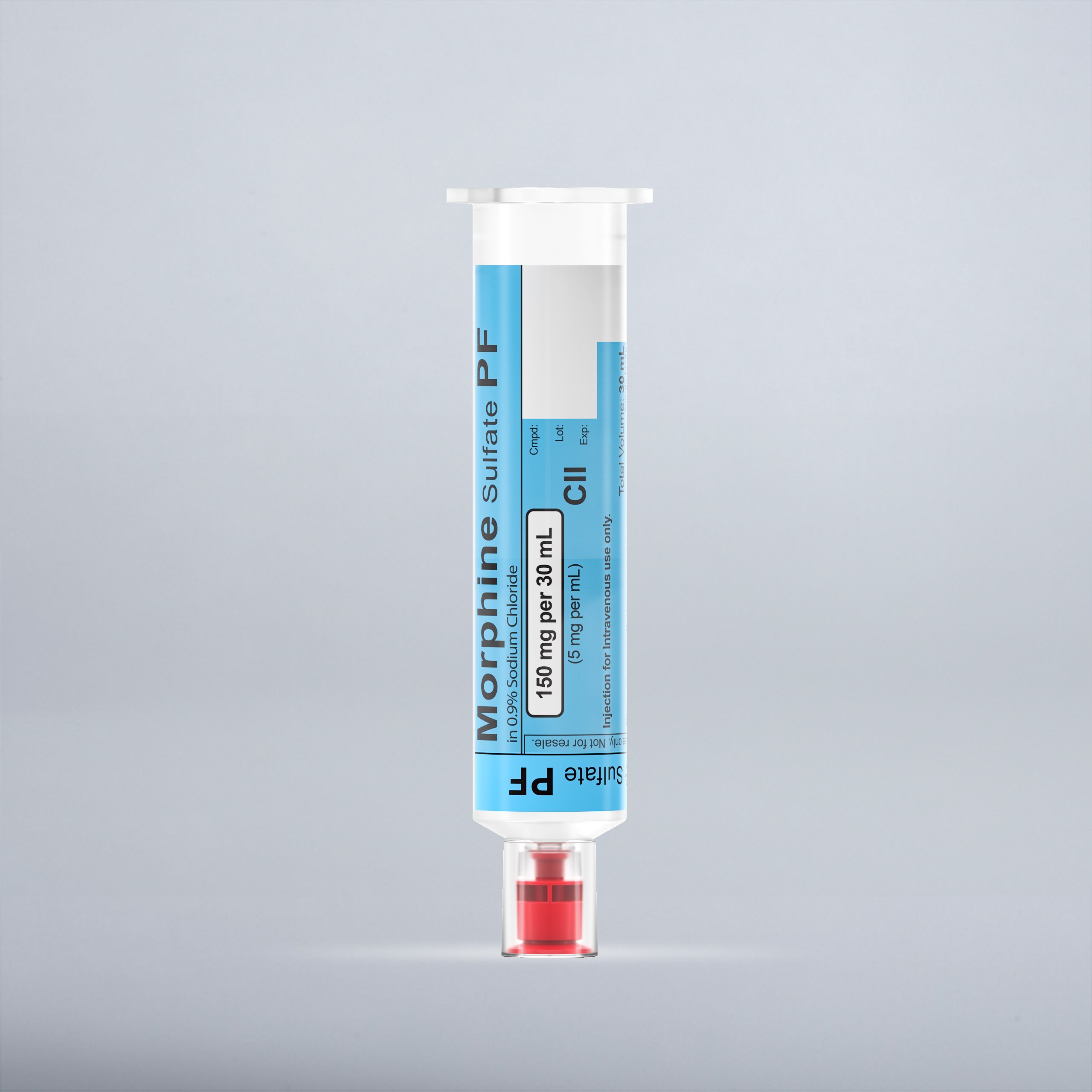 Morphine Sulfate 5mg/mL, 30 mL in 35 mL Syringe PCA