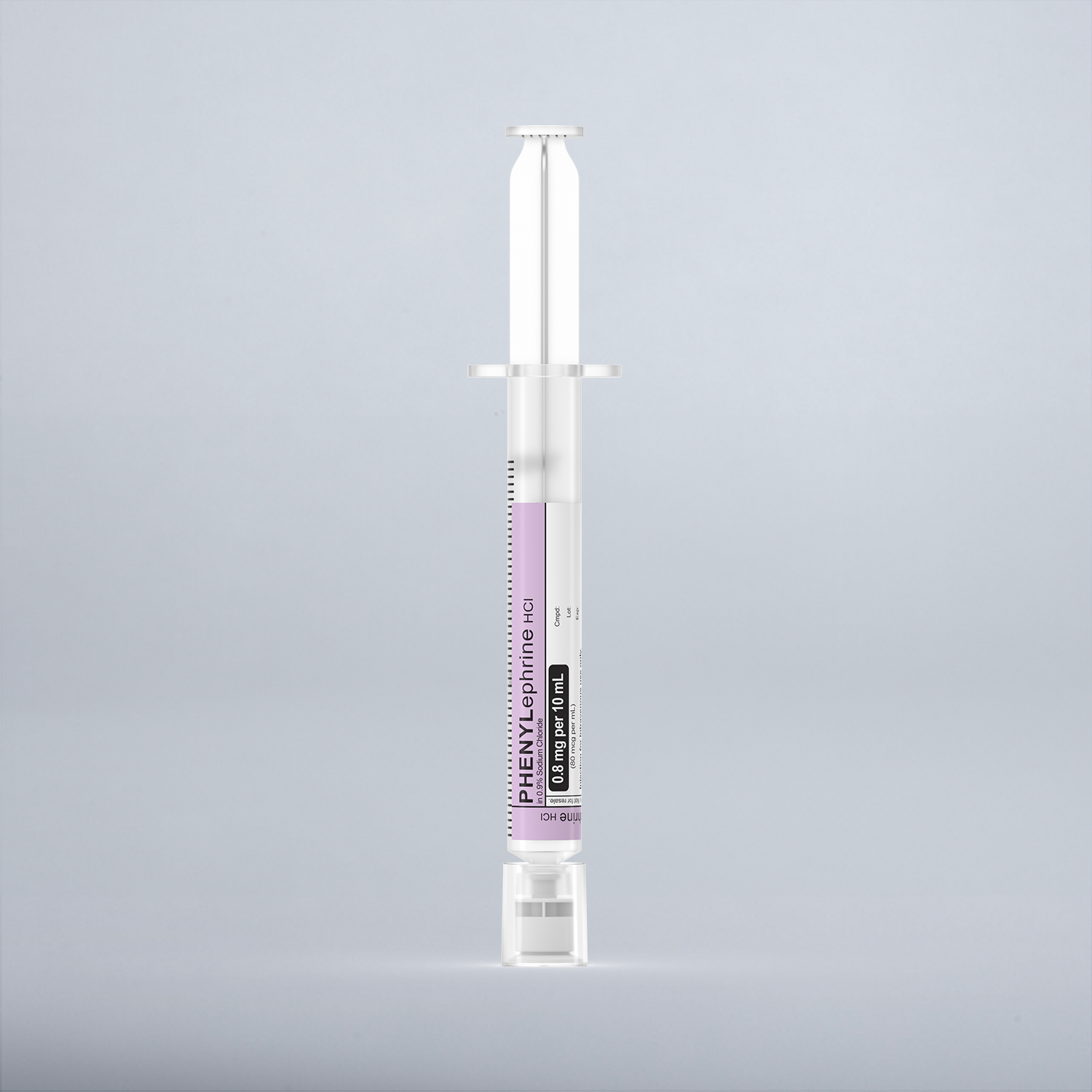 Phenylephrine HCl 80 mcg/mL, 10 mL in 10 mL Syringe